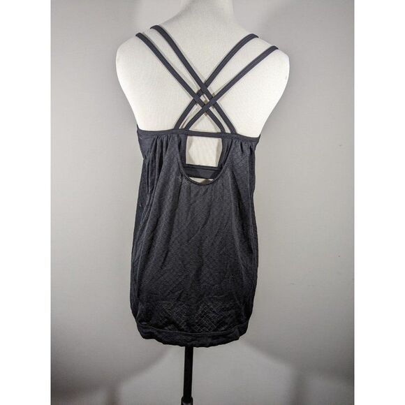 Athleta Womens Black Hidden Agenda Tank Top Sz S Training Gym Yoga Outdoor - Picture 2 of 7